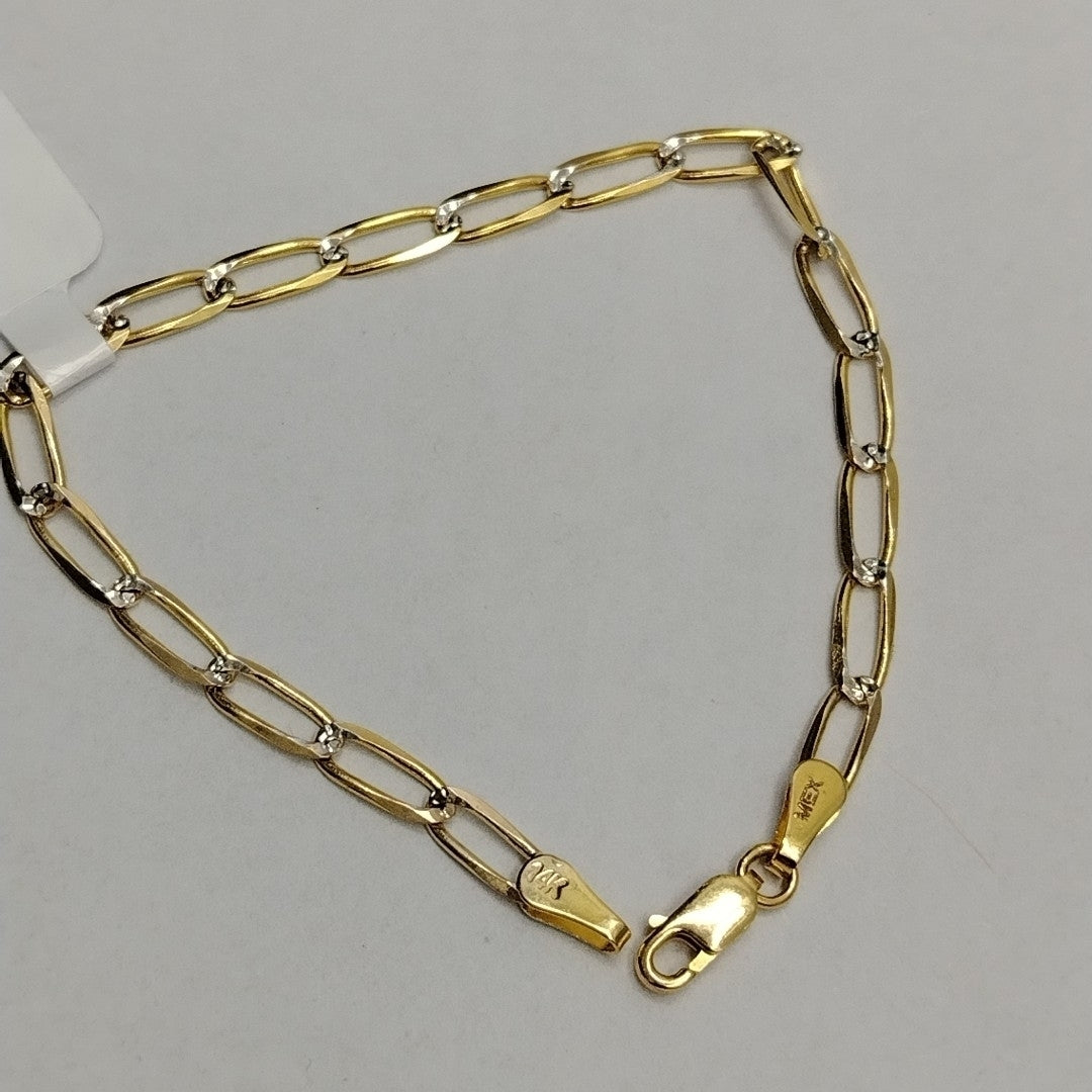 PULSERA TEJIDO ESLABONES 4G 21 CM (NUEVO)