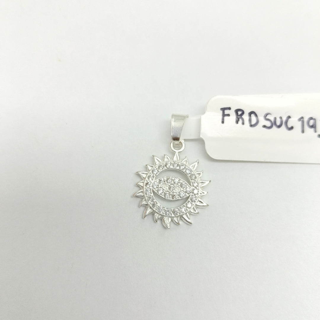 DIJE OJO MAGICO CON CIRCONIAS PLATA .925 2.1 GR (NUEVO)