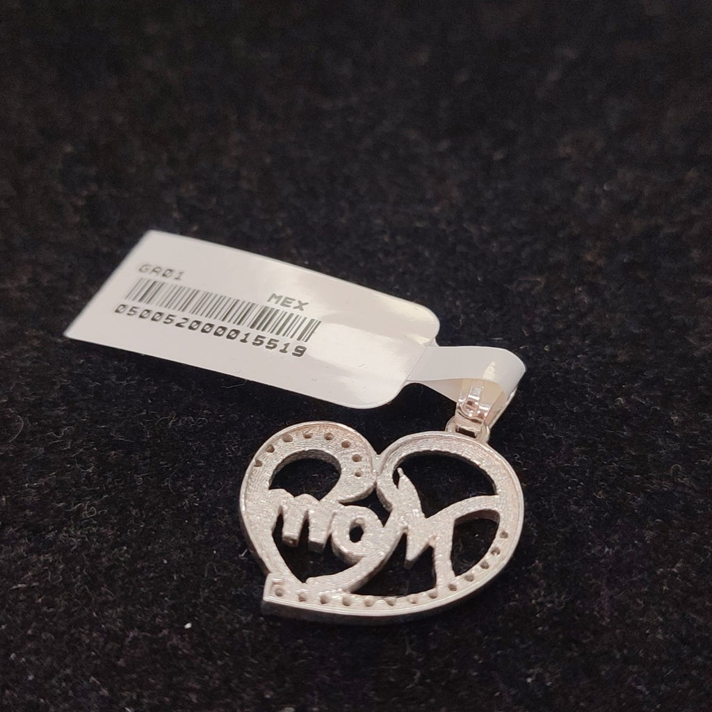 DIJE CORAZON C/CIRCONIAS PLATA .925 3.1 GR (NUEVO)