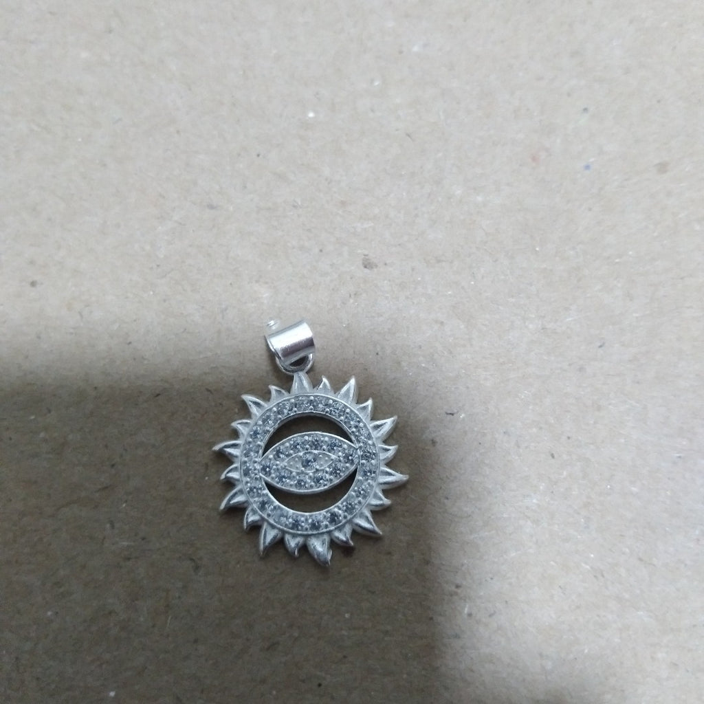 DIJE OJO MAGICO CON CIRCONIAS PLATA .925 2 GR (NUEVO)