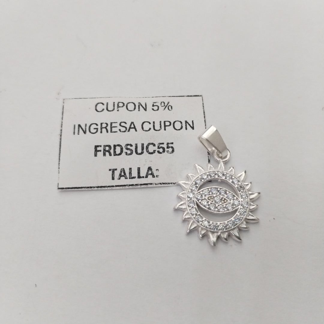 DIJE OJO MAGICO CON CIRCONIAS PLATA .925 1.9 GR (NUEVO)
