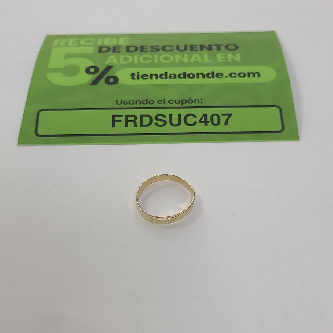 ARGOLLA ORO 14 K 0.9 GRMS (SEMINUEVO)