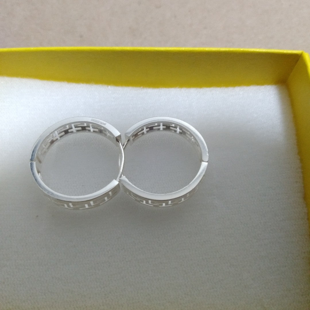 ARETES ARRACADAS GRECAS PLATA .925 4.13 GR (NUEVO)