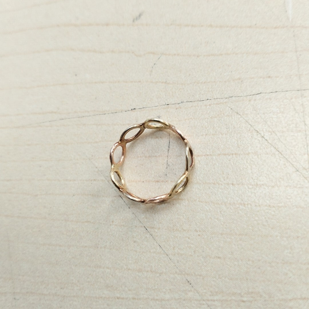 ANILLITO ORO COMBINADO 10 K 1,00 GRMS (SEMINUEVO)
