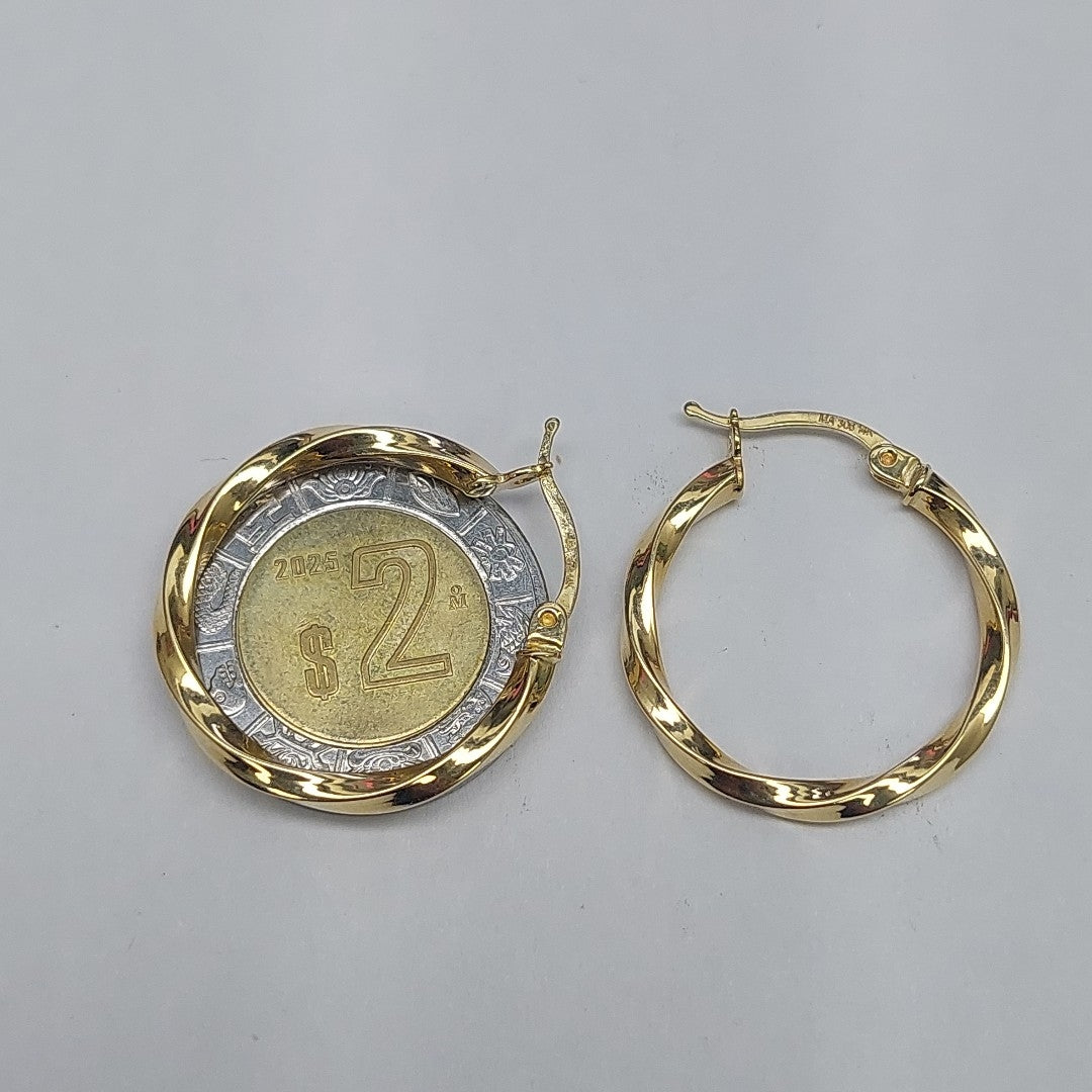 ARRACADAS ORO 14K 1.5 (NUEVO)