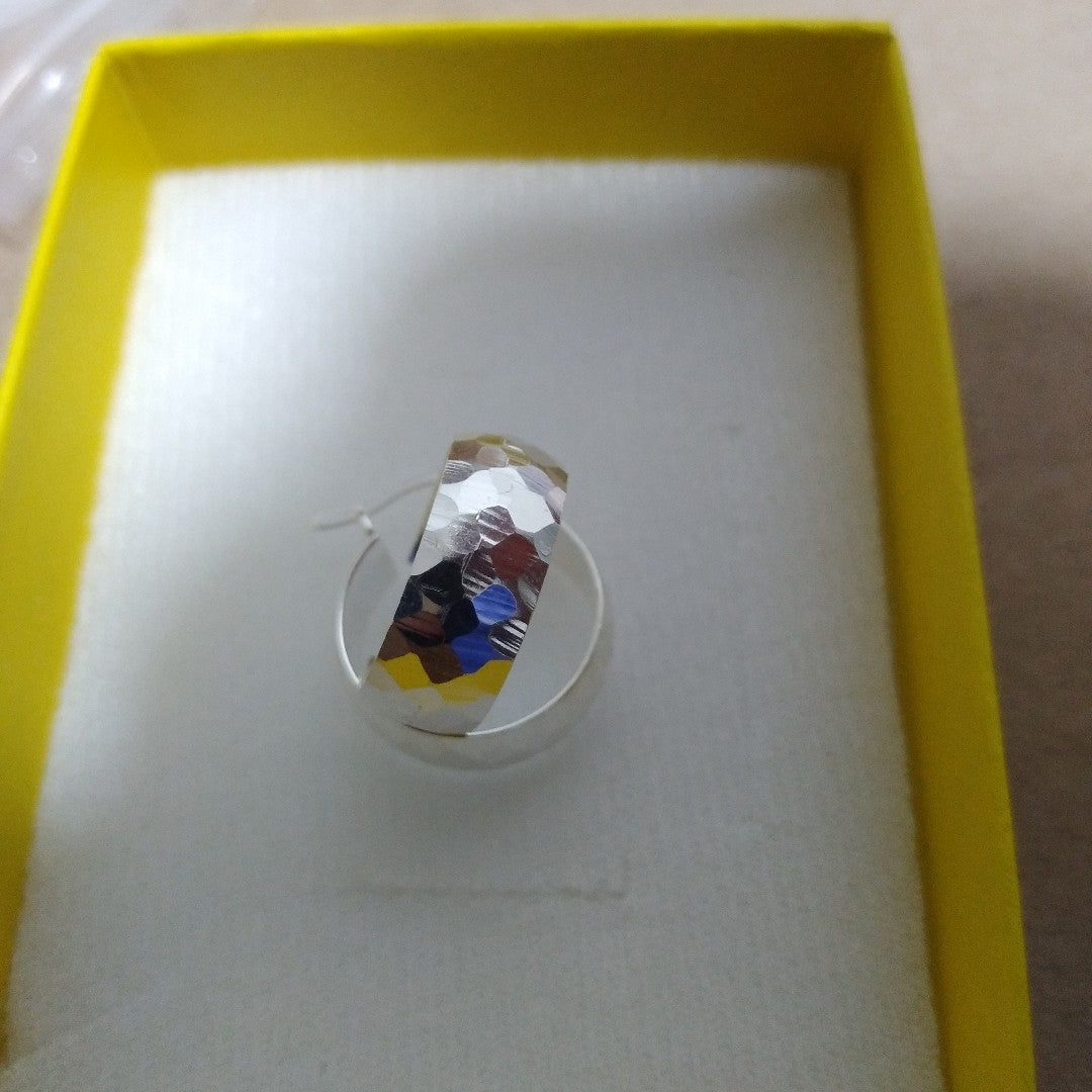 ARETES ARRACADAS FACETADAS PLATA .925 2.9 GR (NUEVO)