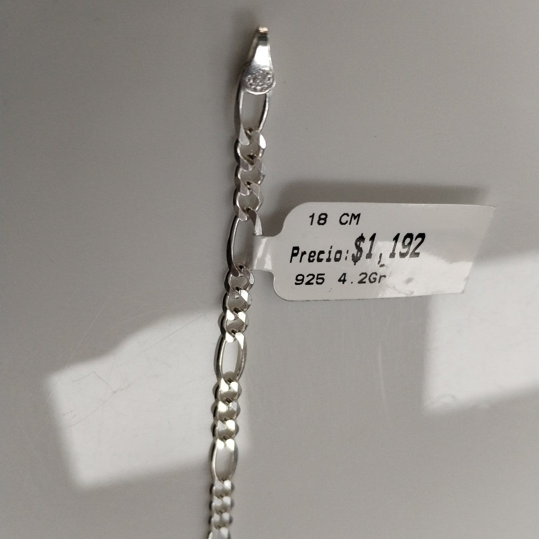 PULSERA 3X1 PLATA .925 18 CM 4.23 GR (NUEVO)