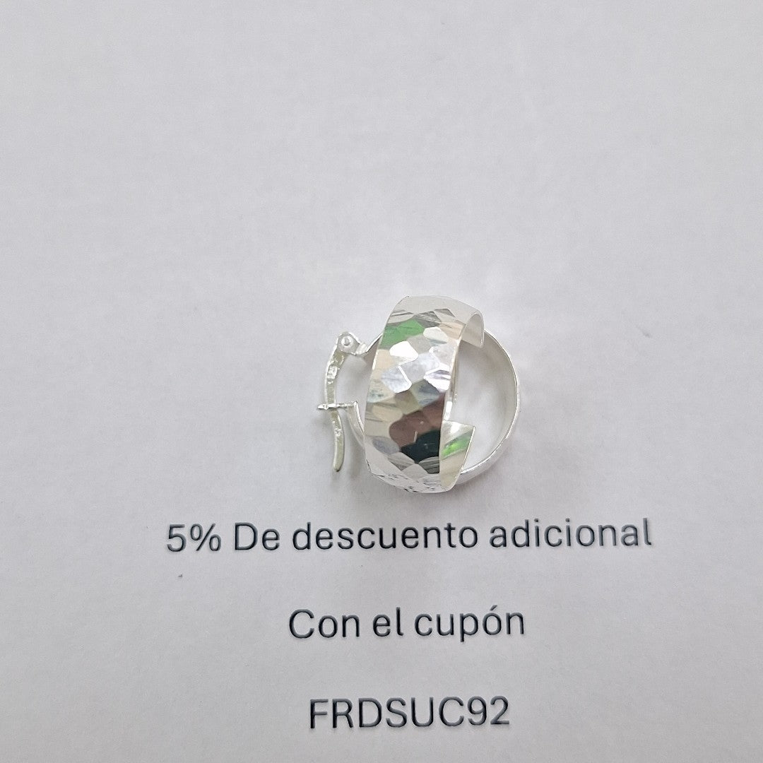 ARETES ARRACADAS FACETADAS PLATA .925 2.8 GR (NUEVO)