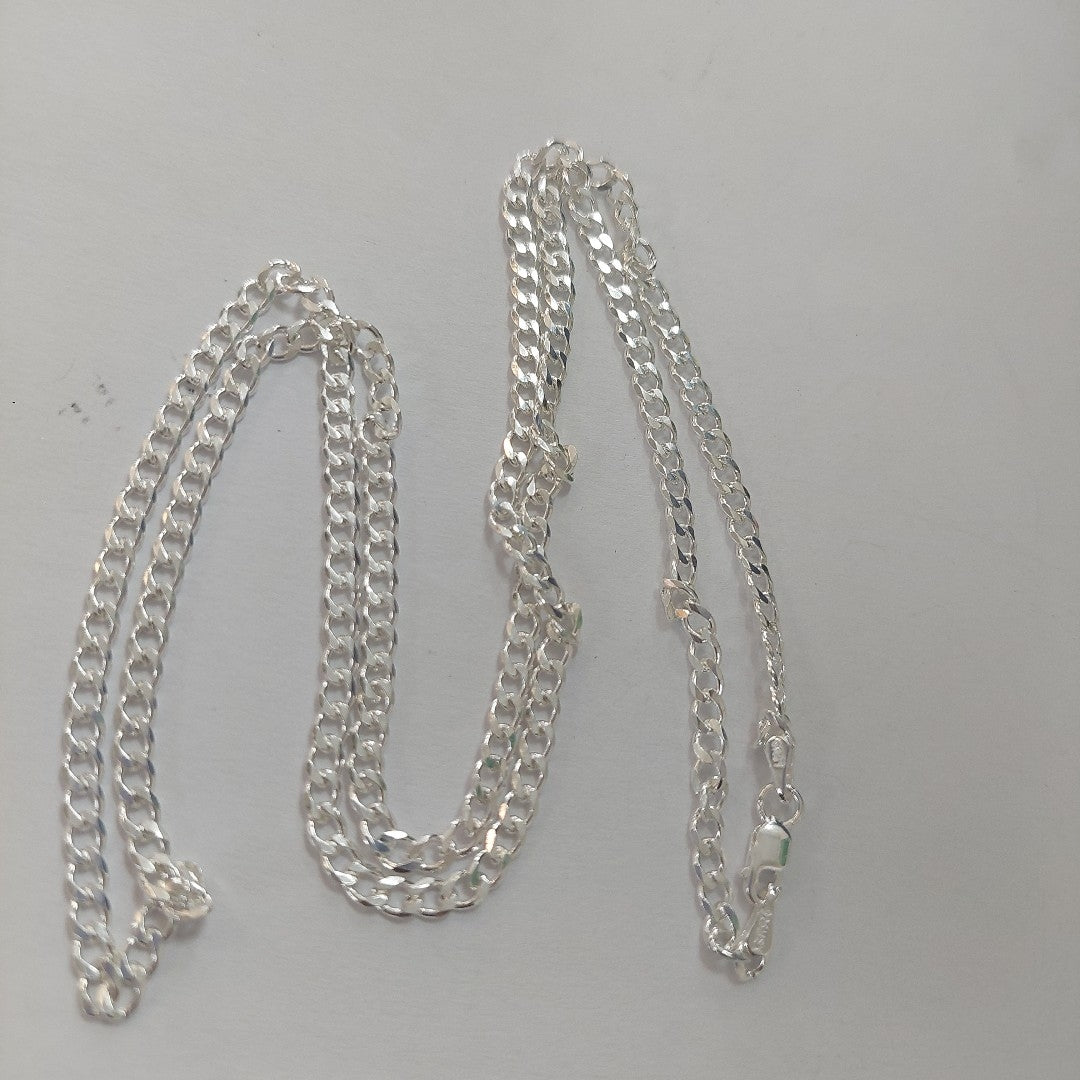 CADENA BARBADA PLATA .925 60 CM 9.52 GR (NUEVO)