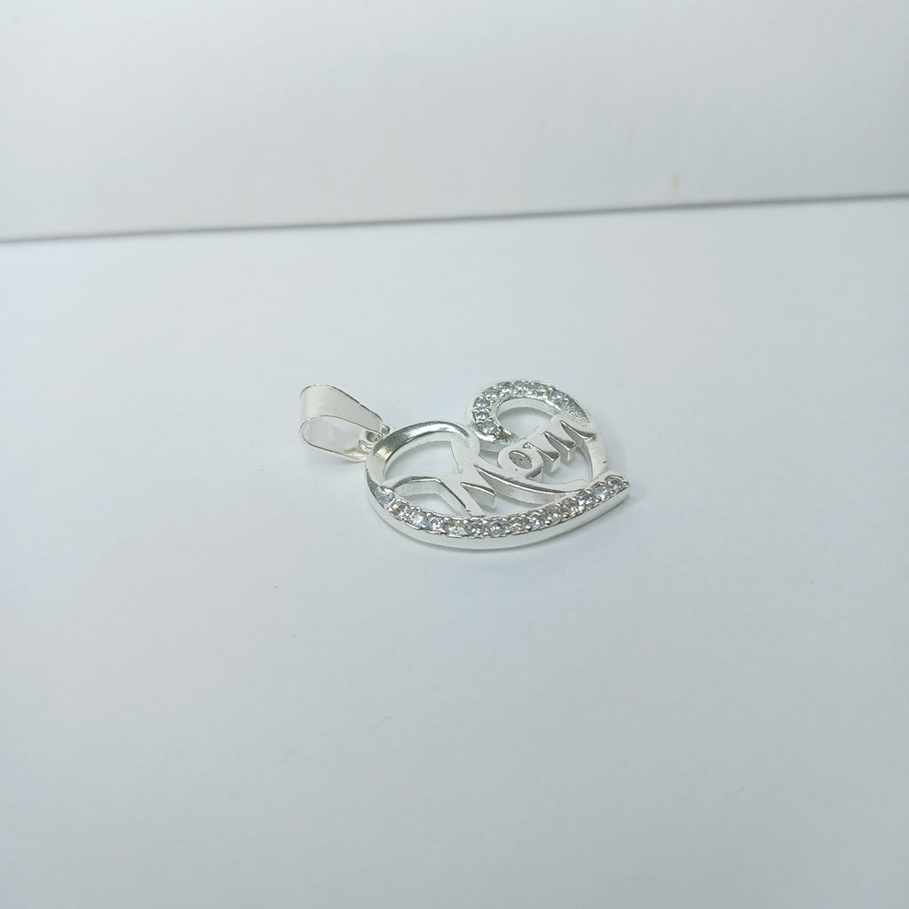 DIJE CORAZON C/CIRCONIAS PLATA .925 3.1 GR (NUEVO)