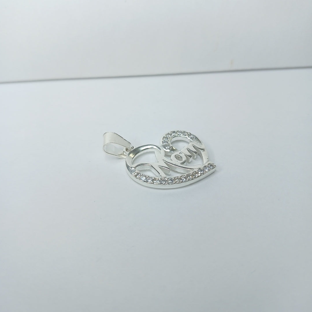 DIJE CORAZON C/CIRCONIAS PLATA .925 3.1 GR (NUEVO)