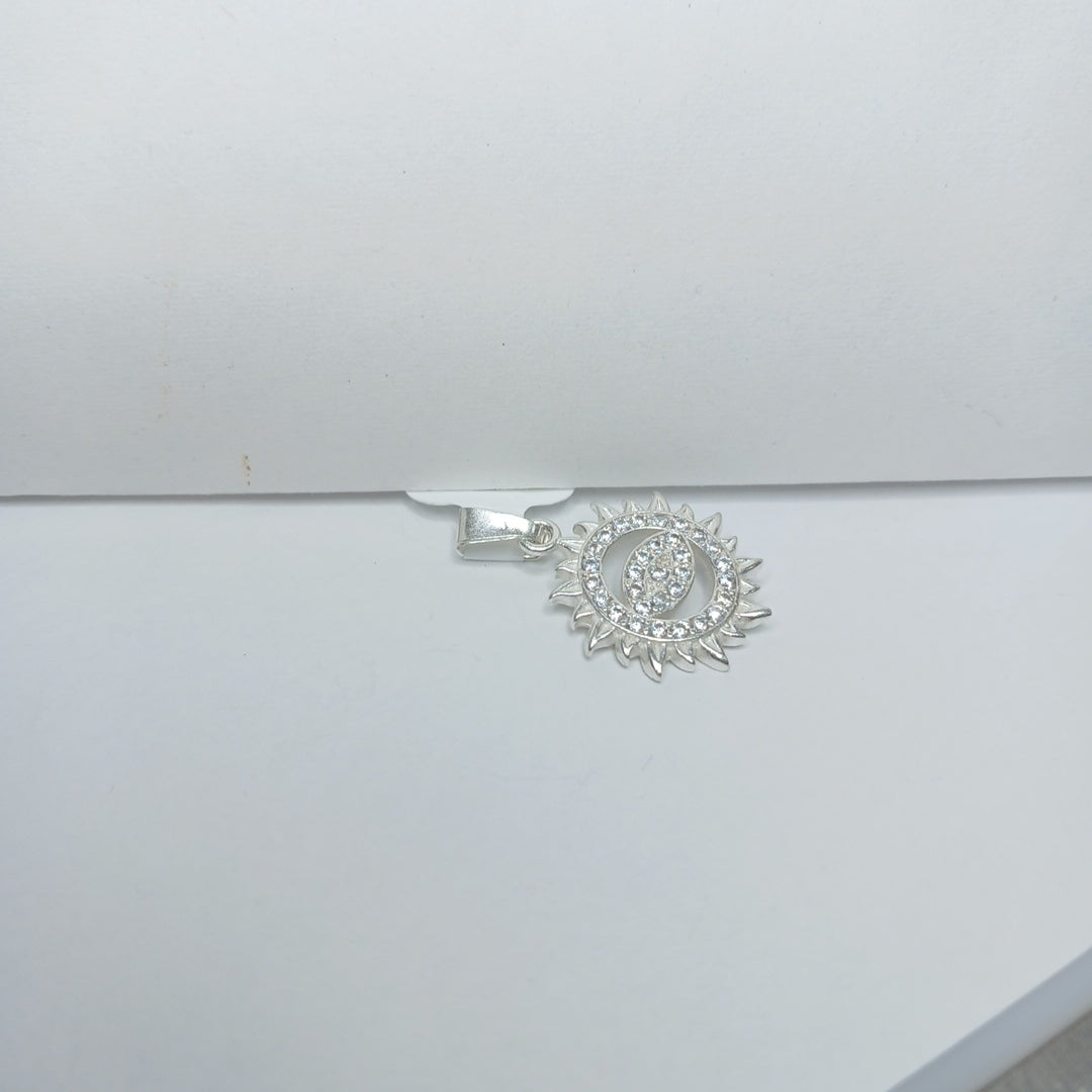 DIJE OJO MAGICO CON CIRCONIAS PLATA .925 2.1 GR (NUEVO)