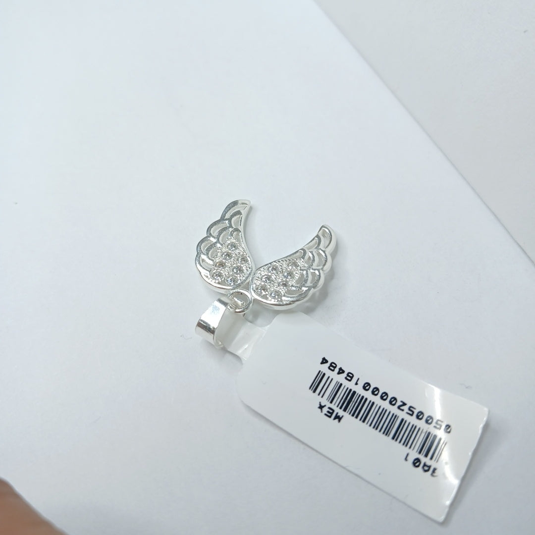 DIJE ALAS C/CIRCONIAS PLATA .925 2.3 GR (NUEVO)