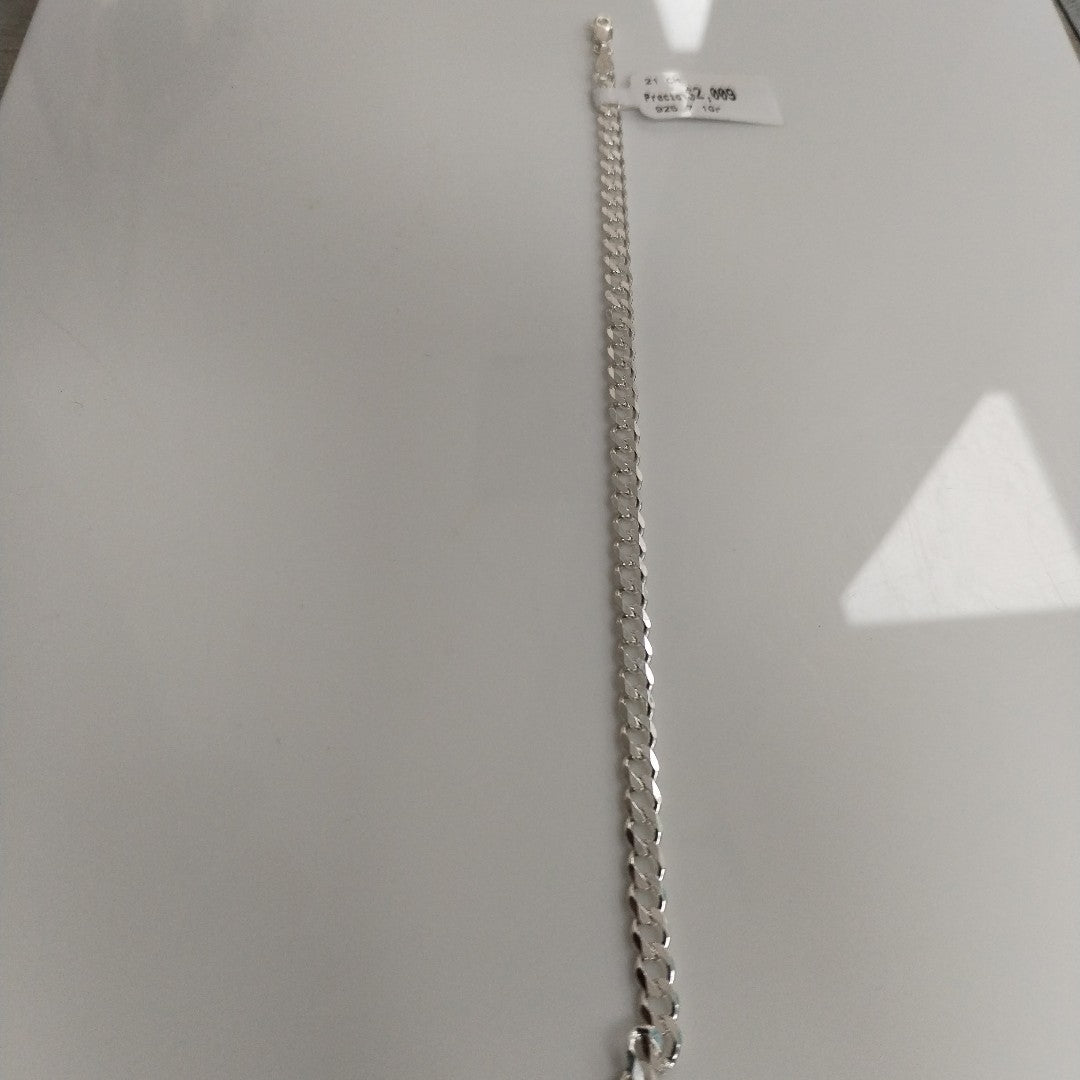 PULSERA BARBADA PLATA .925 21 CM 7.13 GR (NUEVO)