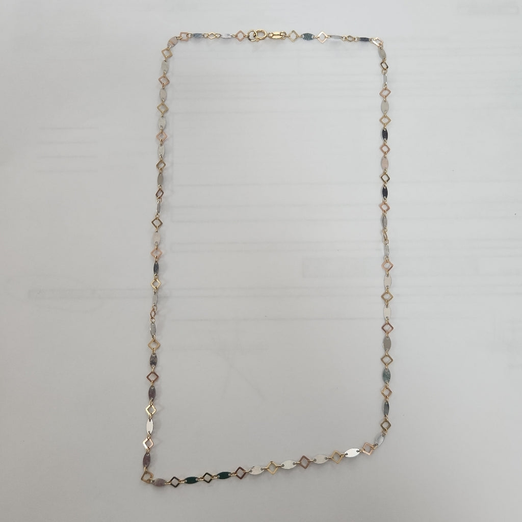 CADENA ORO COMBINADO 14 K 2.2 GRMS (SEMINUEVO)
