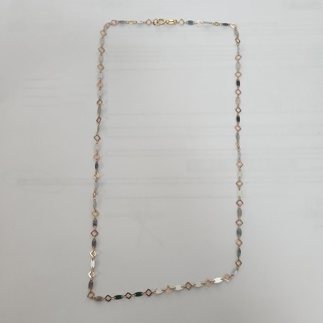 CADENA ORO COMBINADO 14 K 2.2 GRMS (SEMINUEVO)