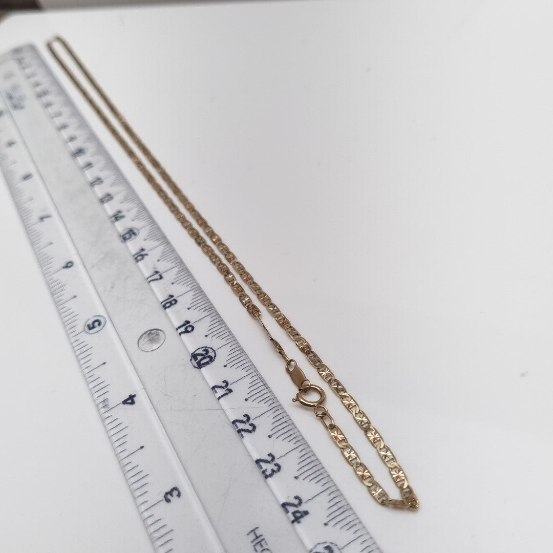 CADENA ORO, ORO COMBINADO 10 K 3.1 GRMS (SEMINUEVO)