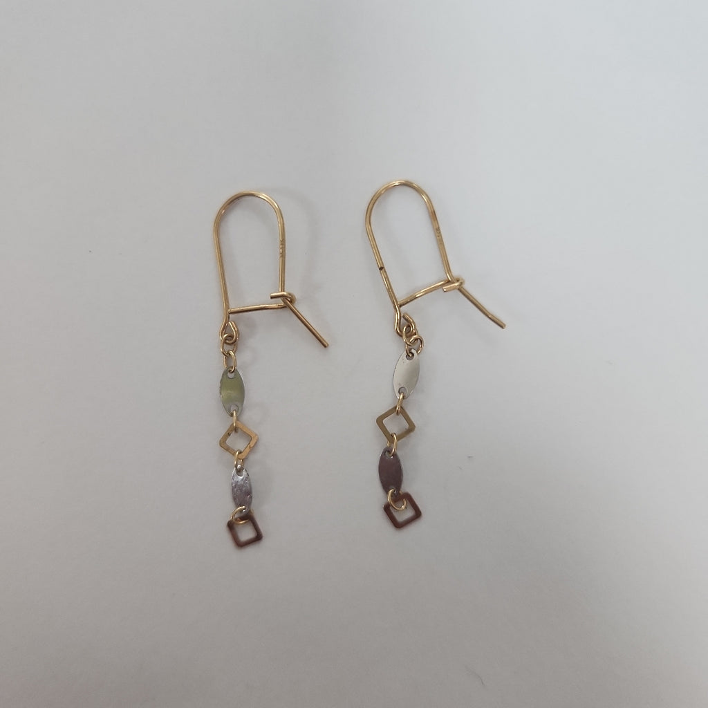 ARETES PAR ORO COMBINADO 14 K 0.6 GRMS (SEMINUEVO)