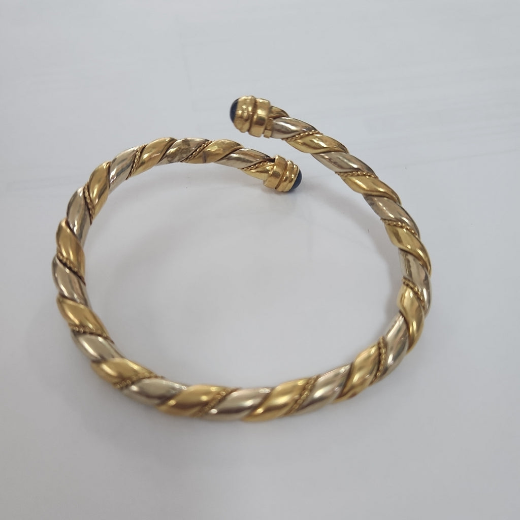 PULSERA RIGIDA ORO COMBINADO 14 K 17.5 GRMS (SEMINUEVO)