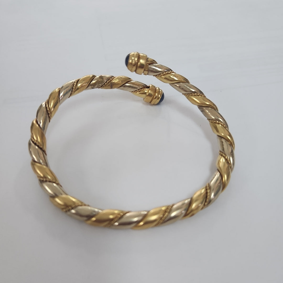 PULSERA RIGIDA ORO COMBINADO 14 K 17.5 GRMS (SEMINUEVO)