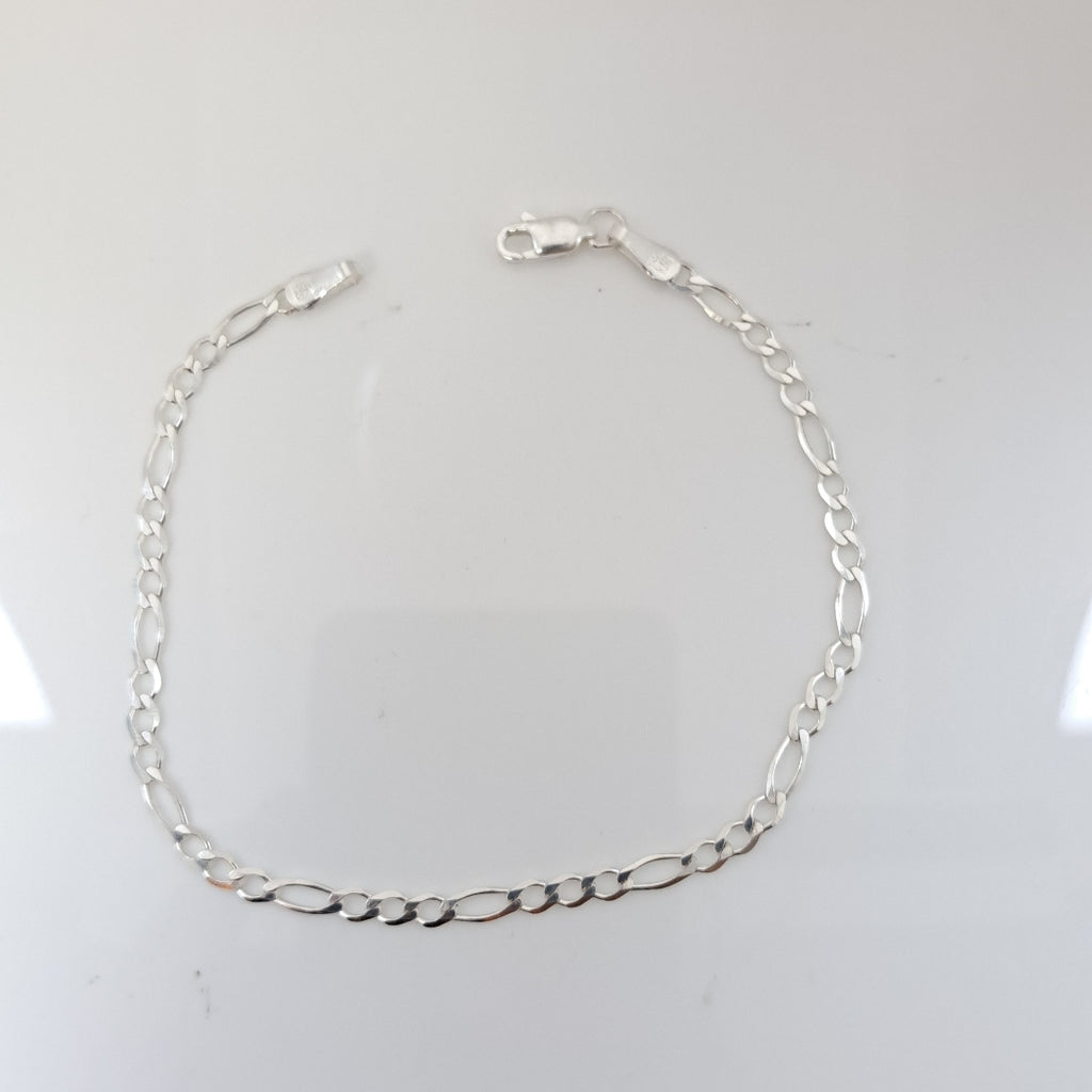 PULSERA TEJIDO 3X1 PLATA .925 21 CM 3.2 GR (NUEVO)
