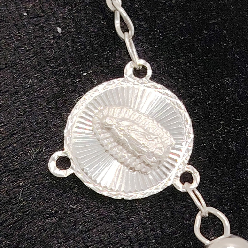 PULSERA TIPO ROSARIO PLATA .925 18 CM 4.02 GR (NUEVO)