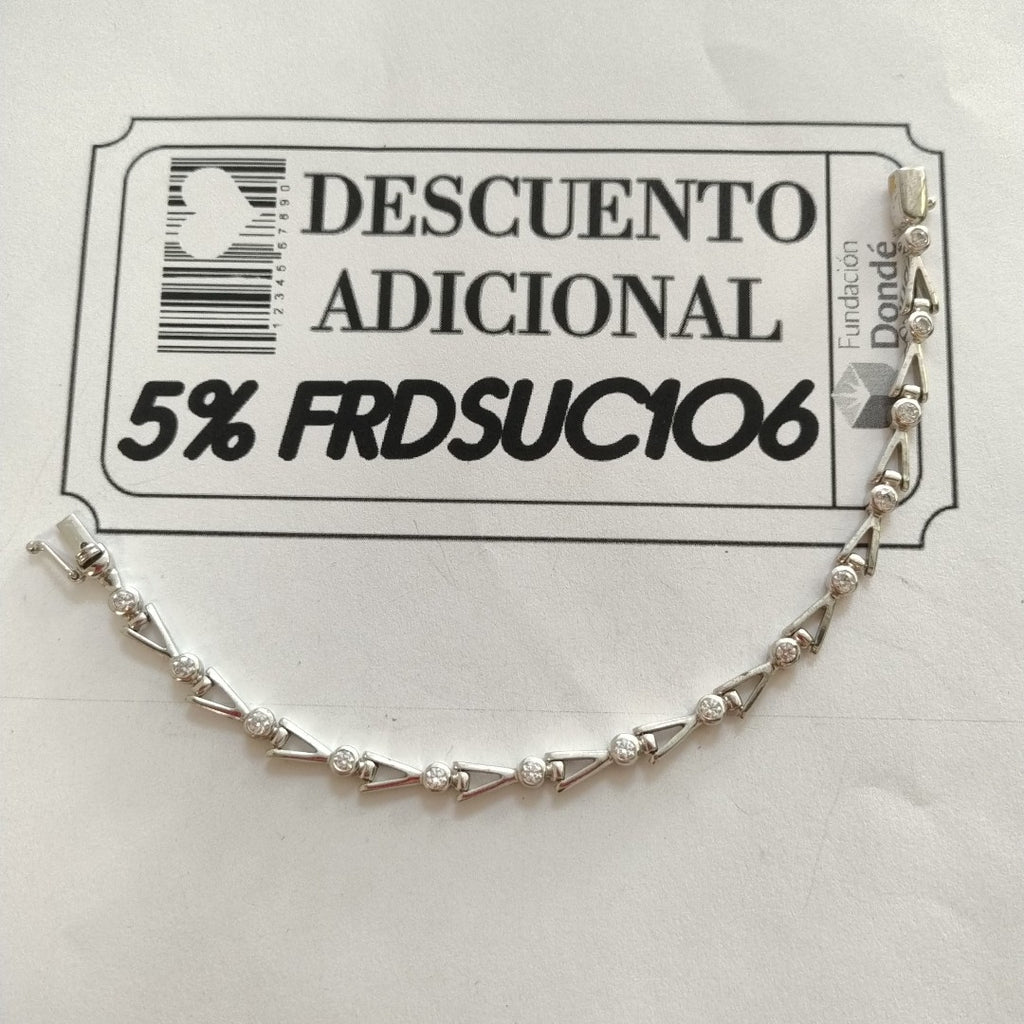 PULSERA ORO BLANCO 14 K 11,70 GRMS (SEMINUEVO)