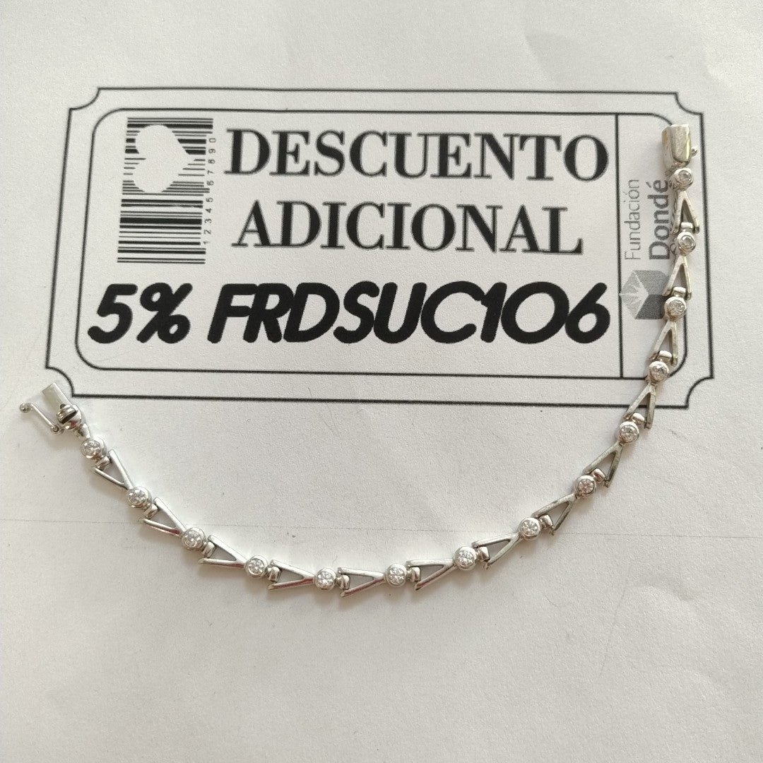 PULSERA ORO BLANCO 14 K 11,70 GRMS (SEMINUEVO)