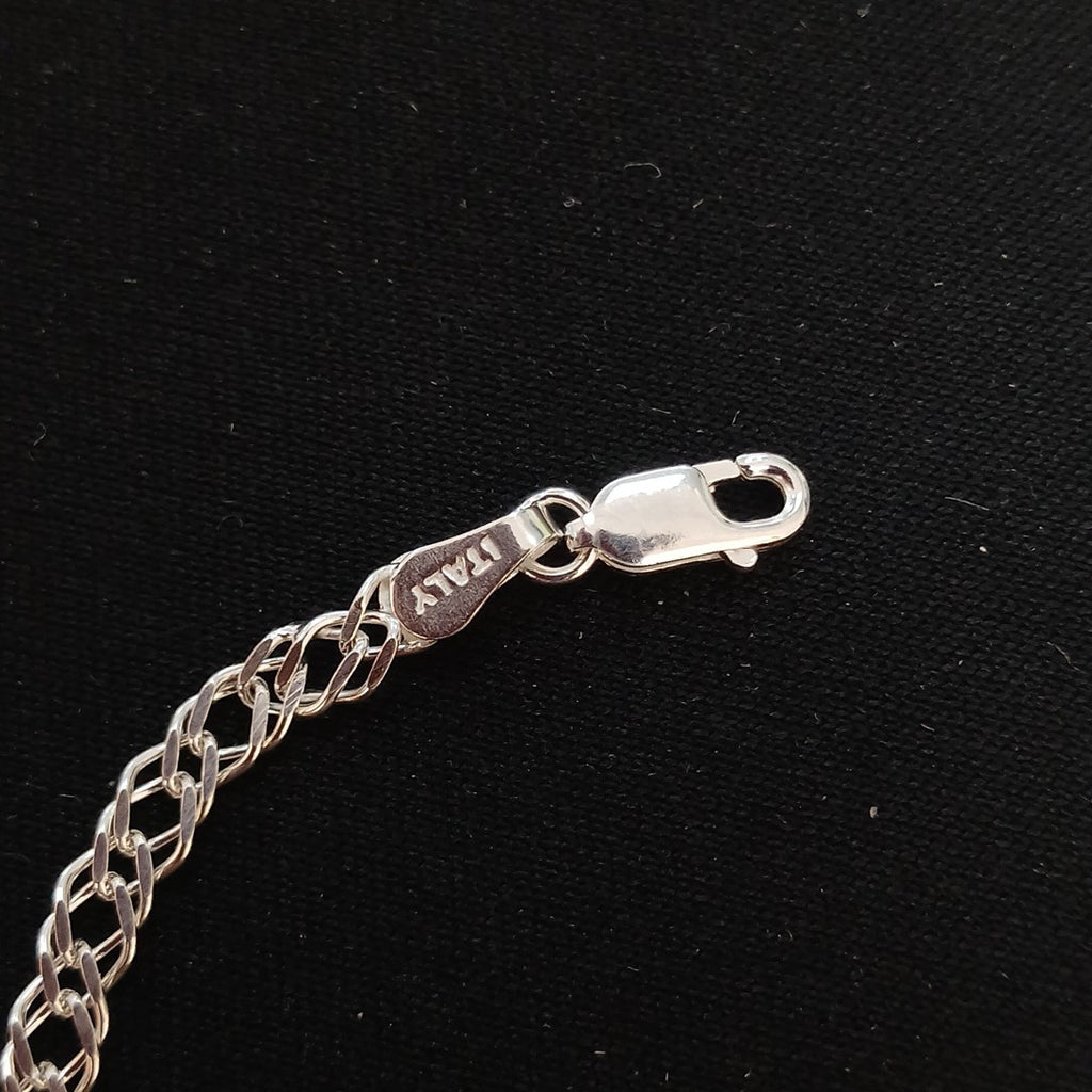 PULSERA DOBLE ESLABON PLATA .925 18 CM 3.43 GR (NUEVO)