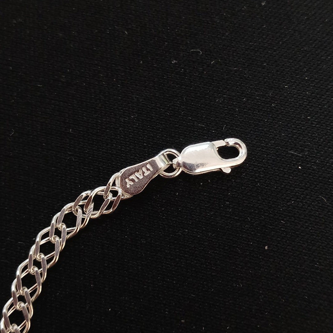 PULSERA DOBLE ESLABON PLATA .925 18 CM 3.43 GR (NUEVO)