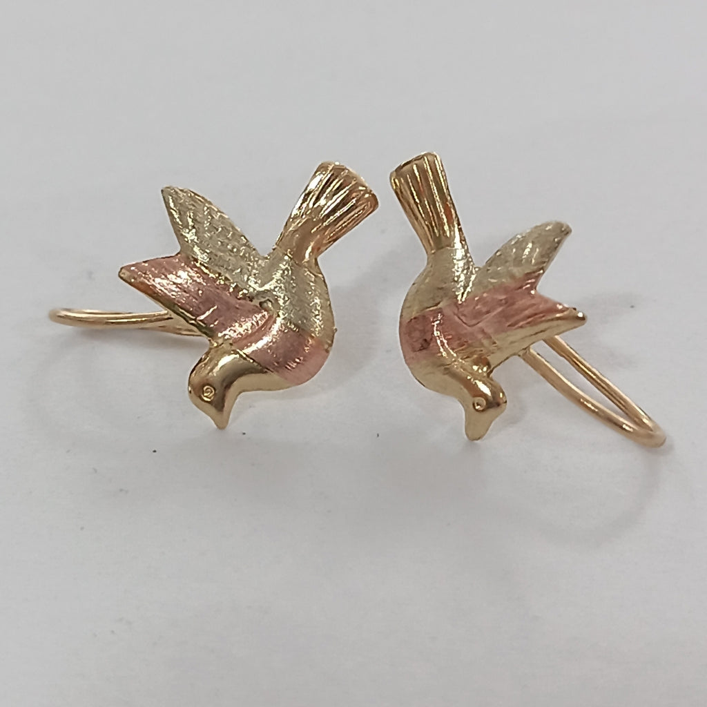 ARETES PAR ORO, ORO COMBINADO 14 K 1.2 GRMS (SEMINUEVO)