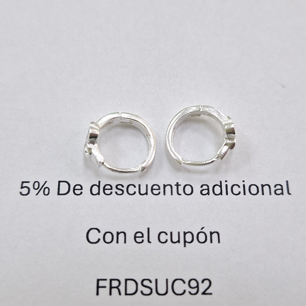ARRACADAS C/CIRCONIAS PLATA .925 1.9 GR (NUEVO)