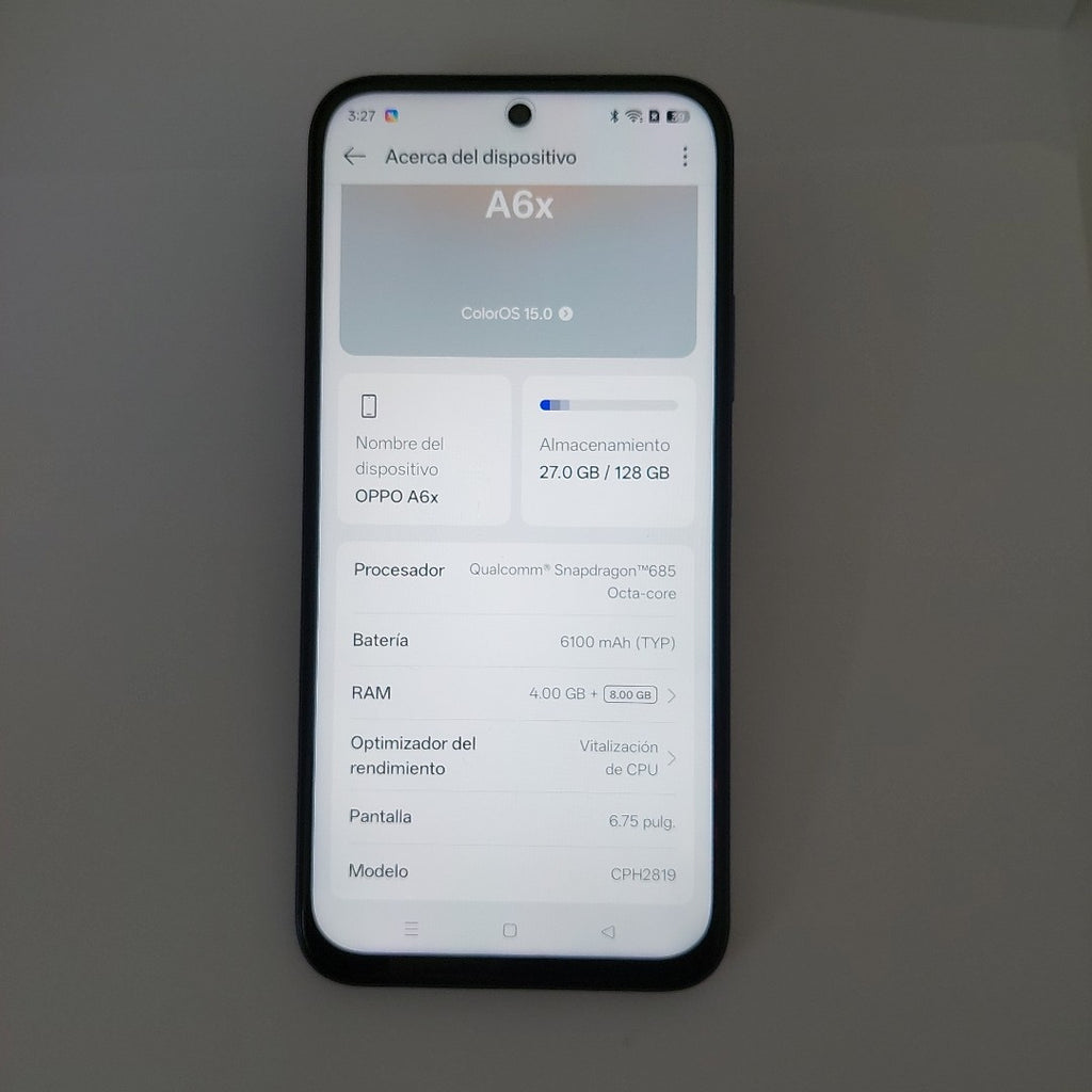 CELULAR OPPO A6X CPH2819 (2025) 128 GB 4 GB RAM (SEMINUEVO)
