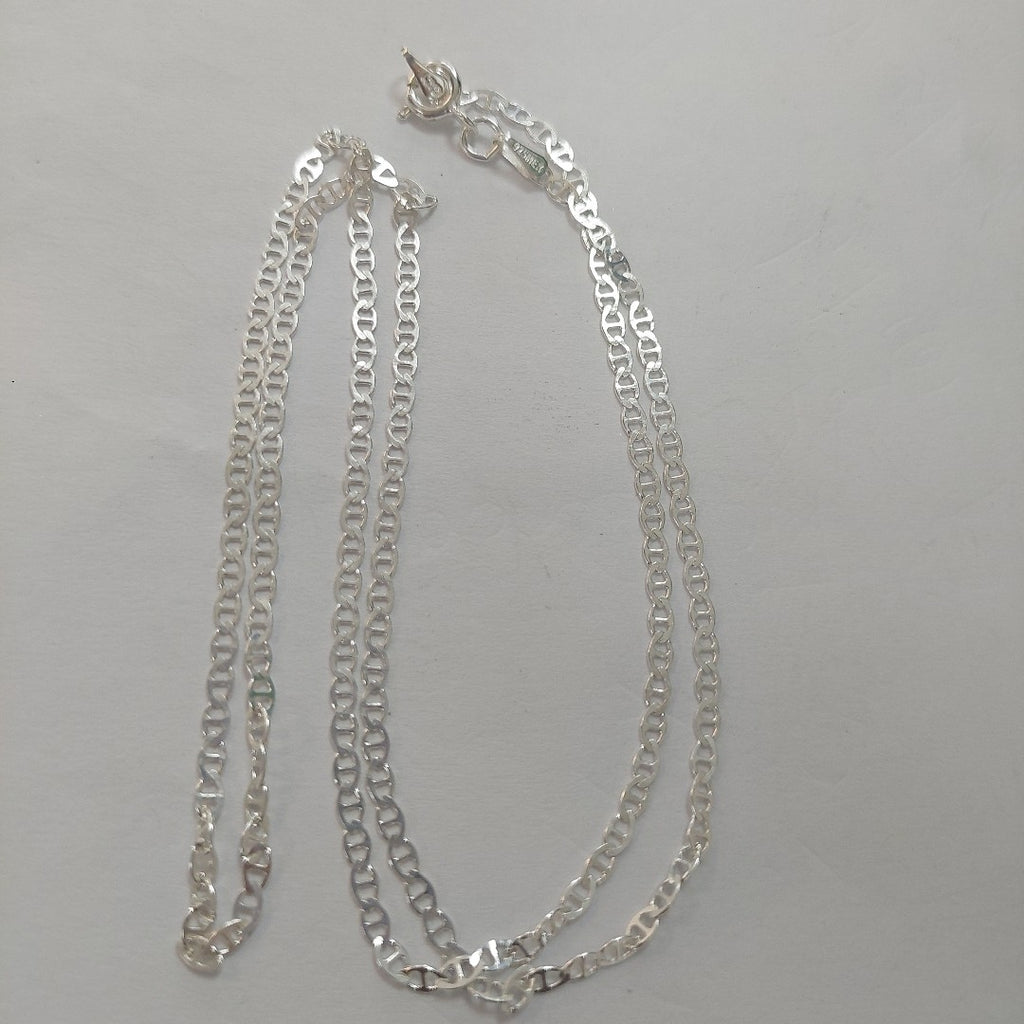 CADENA TEJIDO GUCHI PLATA .925 55 CM 3.5 GR (NUEVO)