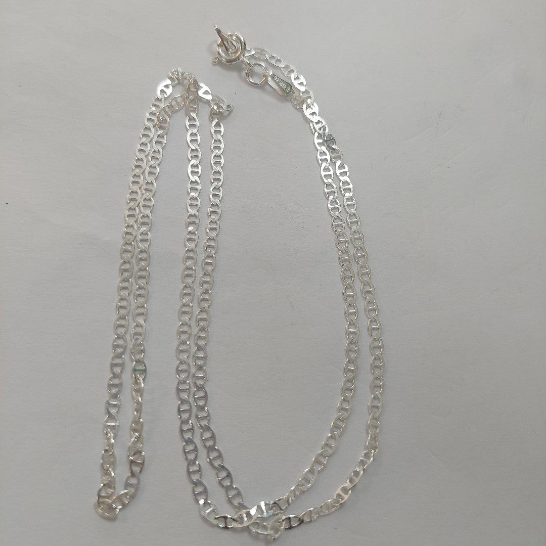 CADENA TEJIDO GUCHI PLATA .925 55 CM 3.5 GR (NUEVO)