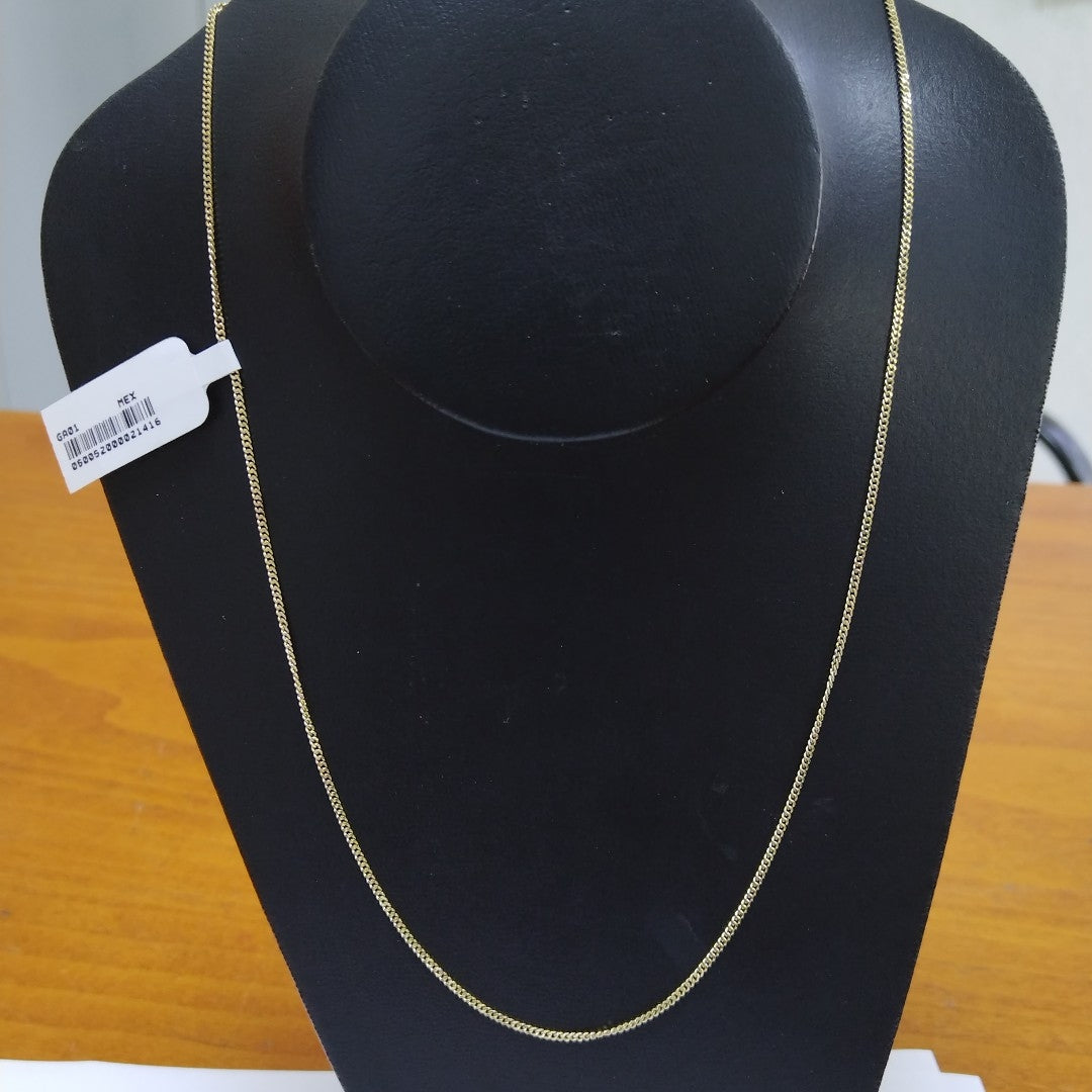 CADENAS TEJIDO BARBADA ORO 10K 50 CM 2.8 GR (NUEVO)