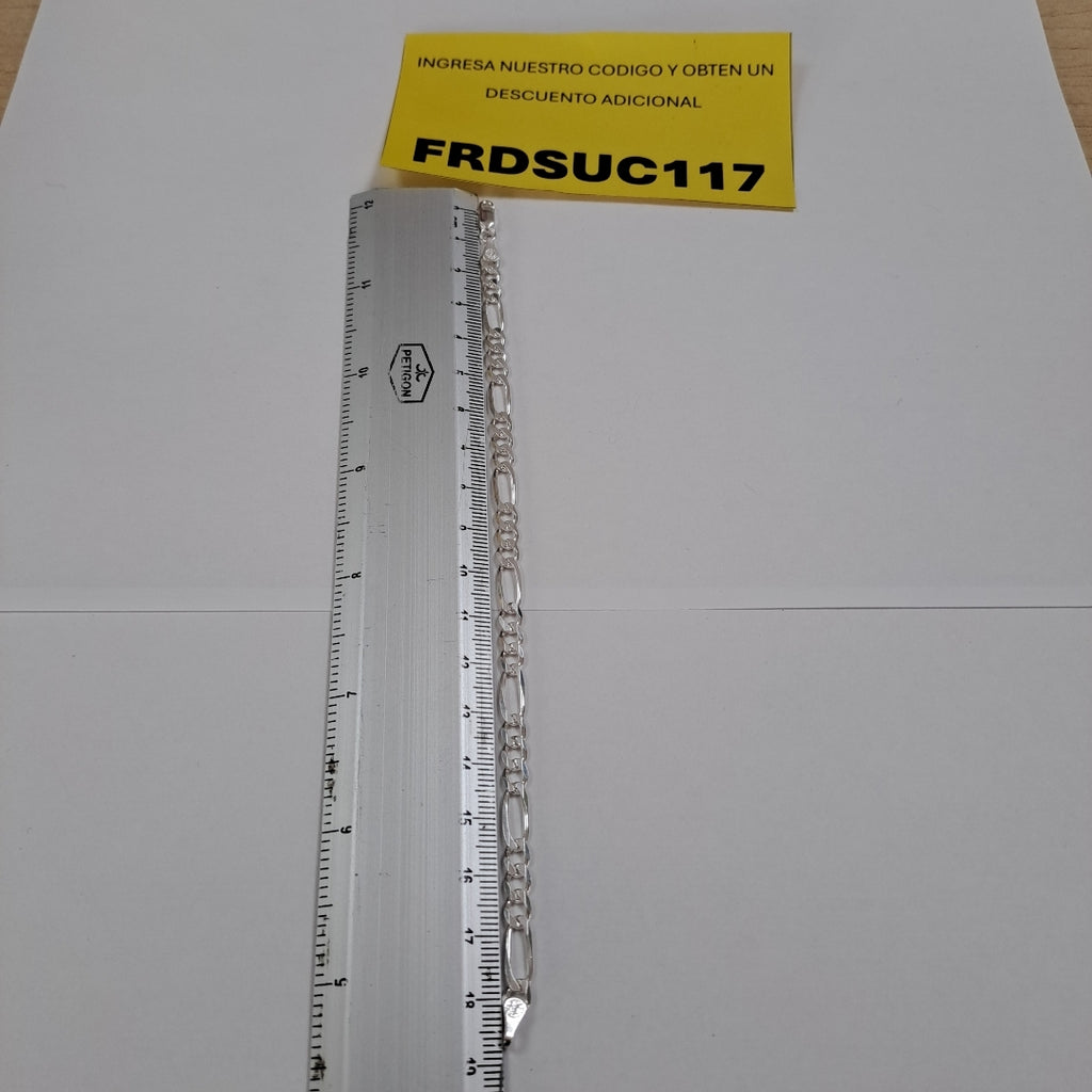 PULSERA 3X1 PLATA .925 18 CM 5.53 GR (NUEVO)