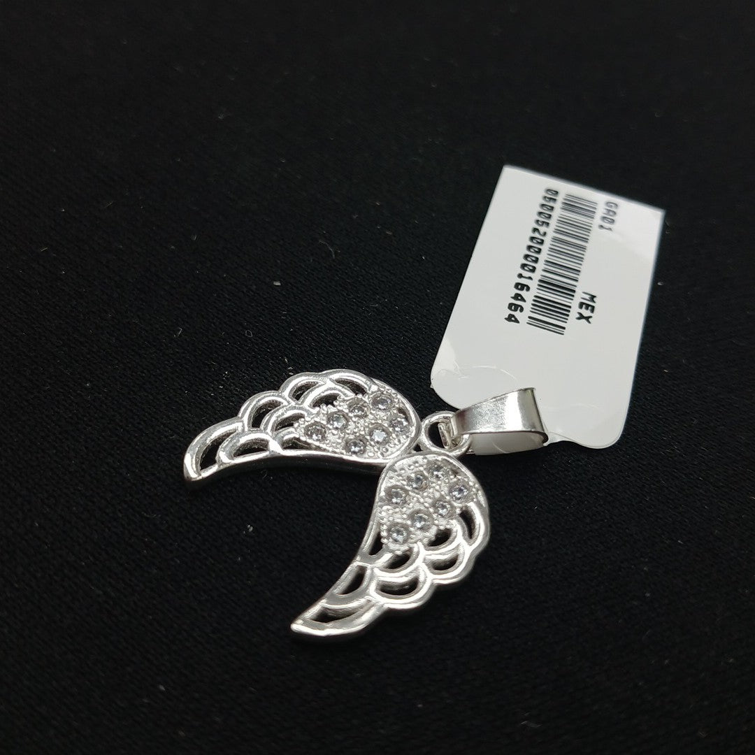 DIJE ALAS C/CIRCONIAS PLATA .925 2.3 GR (NUEVO)