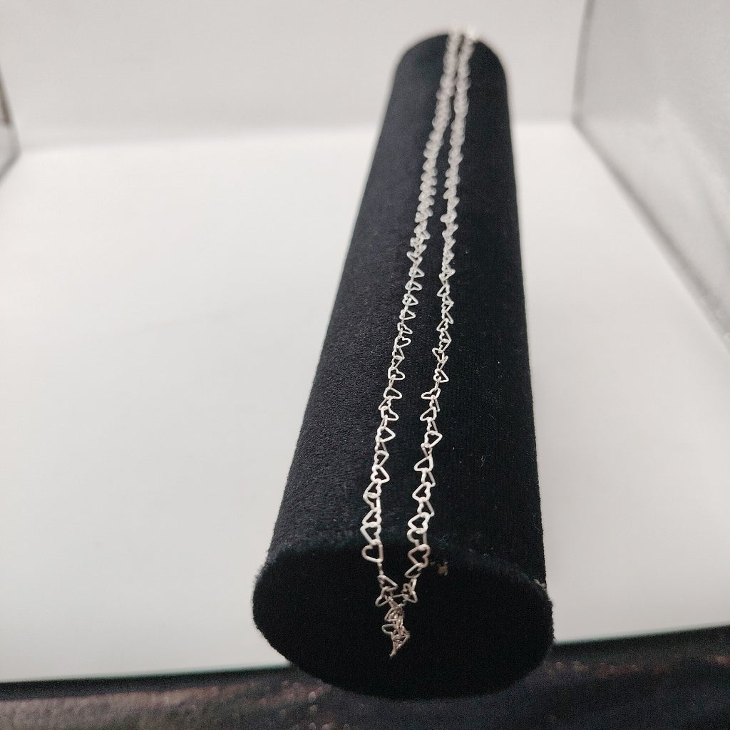 CADENA CORAZONES PLATA .925 60 CM 2.92 GR (NUEVO)