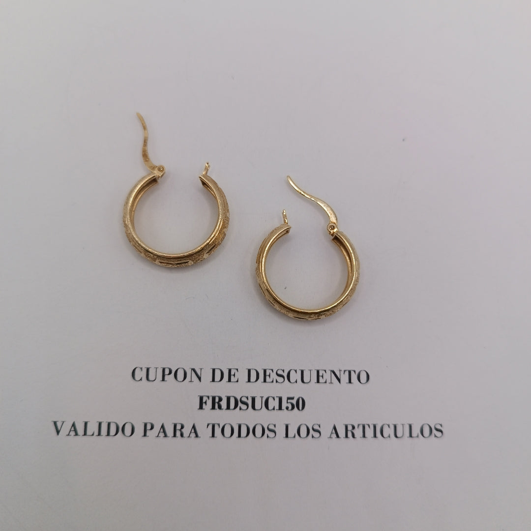 ARETES PAR ORO 14 K 3.2 GRMS (SEMINUEVO)