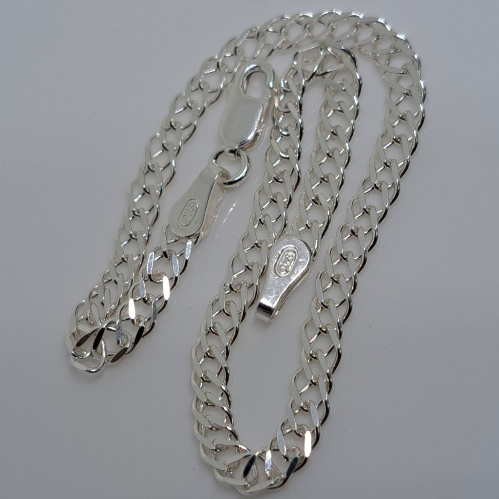 PULSERA DOBLE ESLABON PLATA .925 18 CM 3.53 GR (NUEVO)