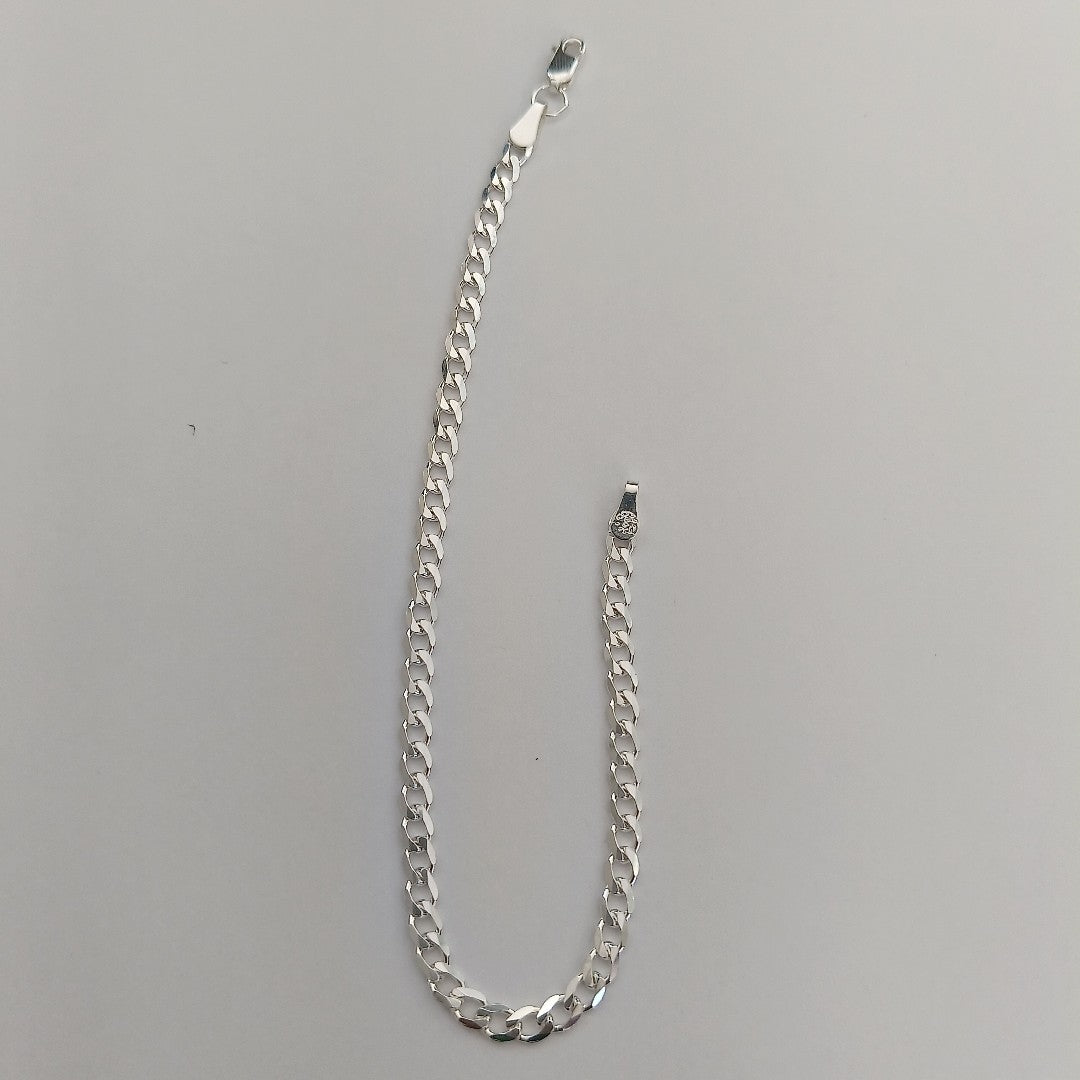 PULSERA BARBADA PLATA .925 21 CM 4.3 GR (NUEVO)