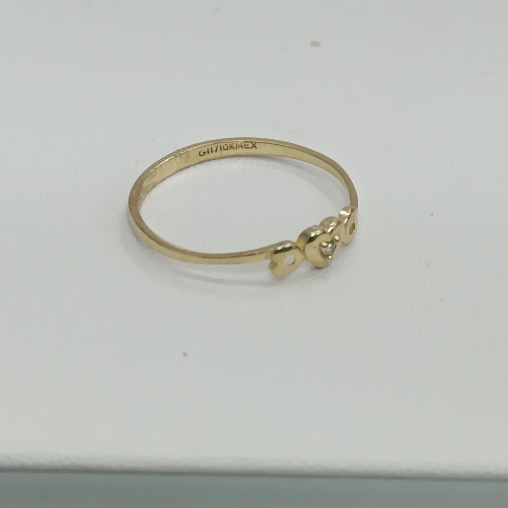 ANILLOS FIG CORAZON ORO 10K TALLA 8 0.9 GR (NUEVO)