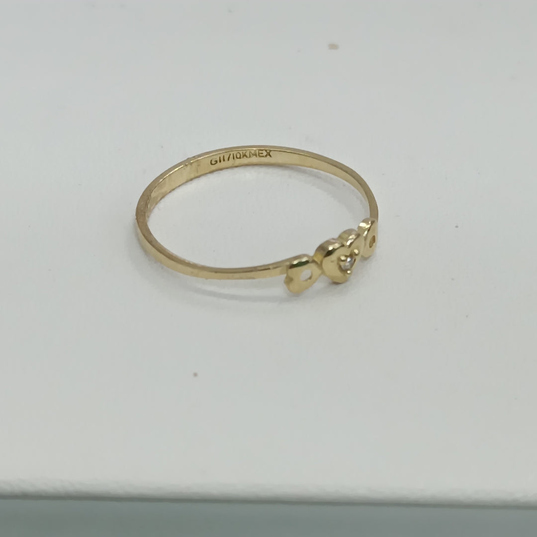 ANILLOS FIG CORAZON ORO 10K TALLA 8 0.9 GR (NUEVO)
