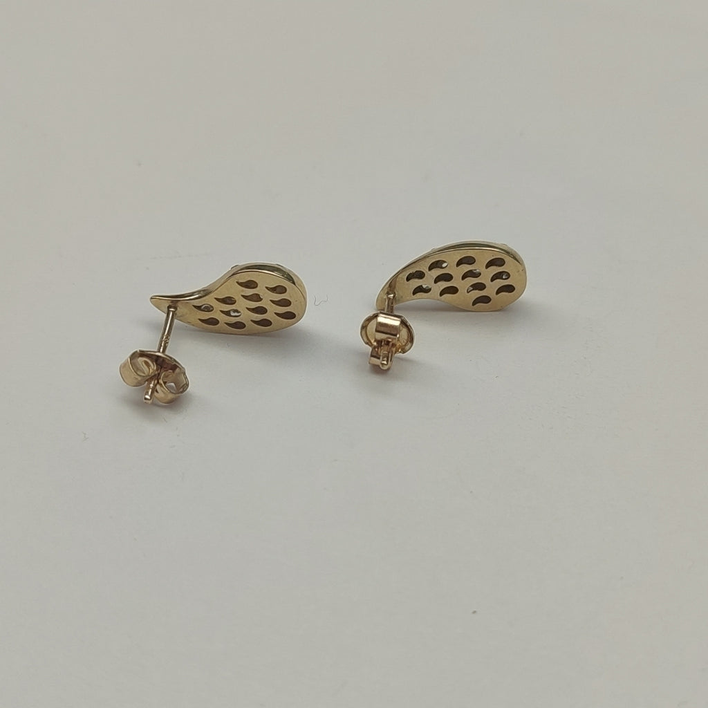 BROQUELES ORO 14K 2 (NUEVO)