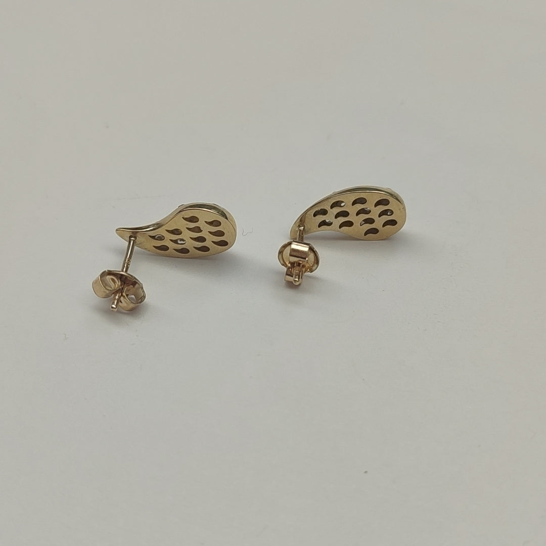 BROQUELES ORO 14K 2 (NUEVO)