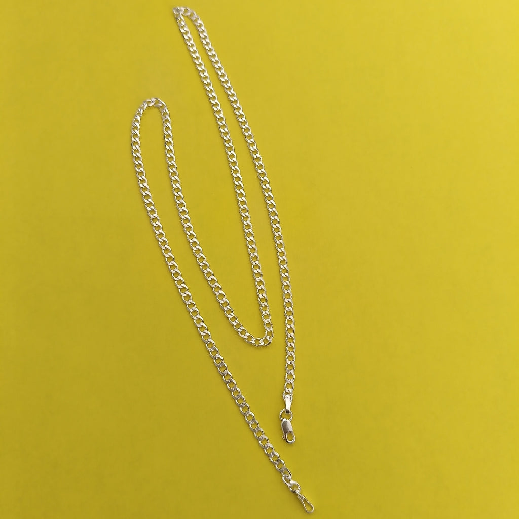 CADENA BARBADA PLATA .925 55 CM 8.52 GR (NUEVO)