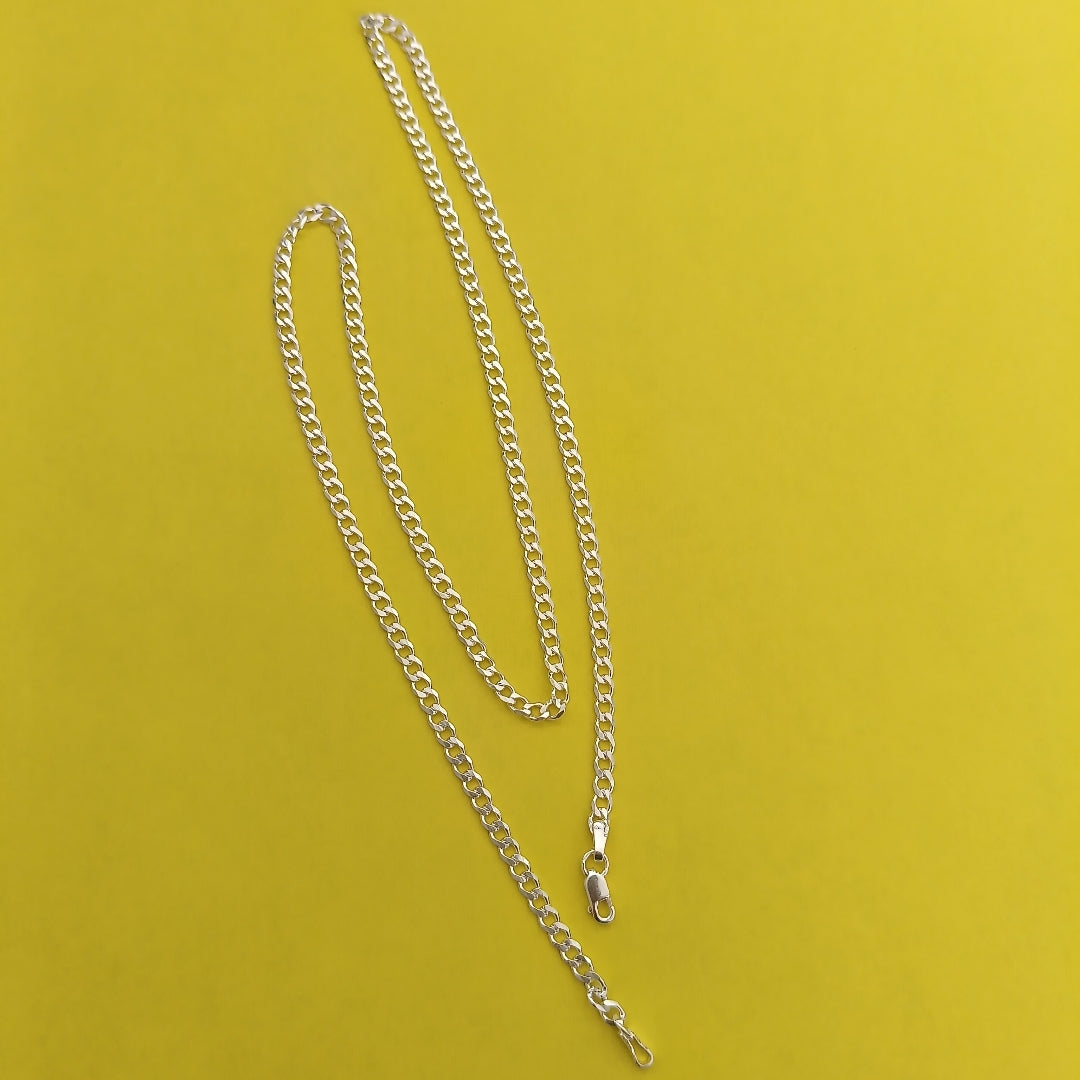 CADENA BARBADA PLATA .925 55 CM 8.52 GR (NUEVO)