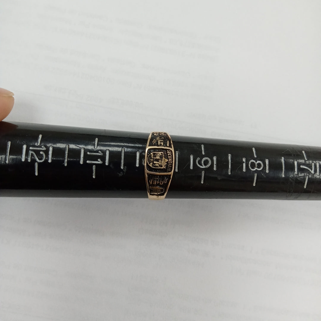 ANILLO DE GRADUACIÓN ORO 8 K 1,50 GRMS (SEMINUEVO)