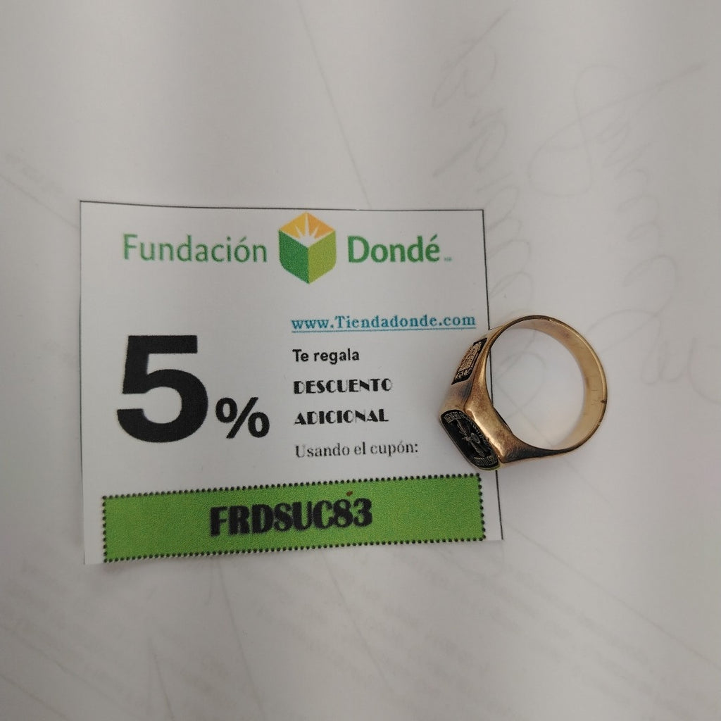 ANILLO DE GRADUACIÓN ORO 14 K 11 GRMS (SEMINUEVO)